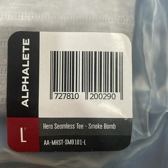 ALPHALETE HERO SEAMLESS TEE- SMOKE BOMB SIZE L - Picture 8 of 9